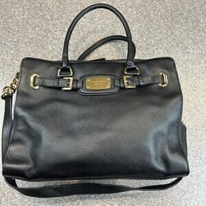Michael Kors Black Leather Tote Bag